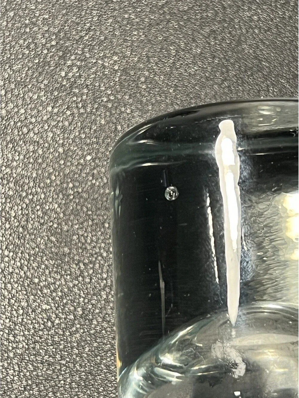 Krosno Poland 1970s Glass Cylinder Bud Vase Clear Controlled Bubble, 8.75x2”